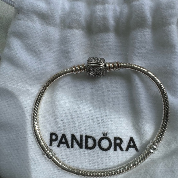 Pandora Moments Snake Chain Pave Bracelet - Picture 2 of 4